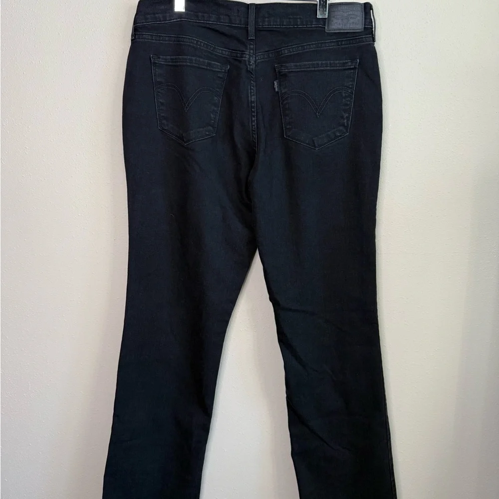 Levi’s 505 Straight Leg Black Jeans Women’s Dark Wash Classic Denim W28
